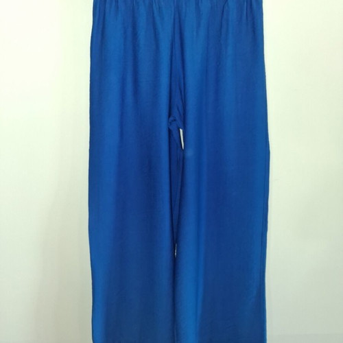 Women's blue set like new with textured fabric blouse and palazzo pants