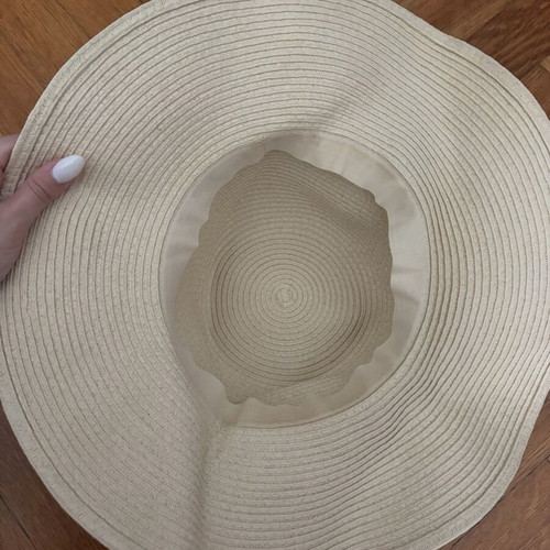 Straw hat like new, beige, one size