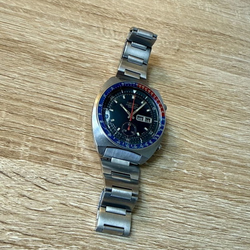 Seiko Vintage Chronograph Cevert 6139-6002 like new, blue