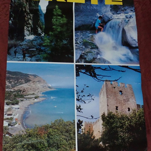 Crete poster used, vintage 1990s advertising, large size