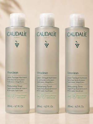 Caudalie Vinoclean Moisturizing Toner set of 3, 200ml each