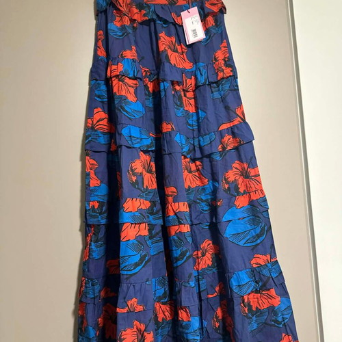 Karavan Set with skirt Miriam new, blue and red, S/M