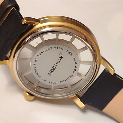 Armitron Transparent Dial 20/5423 wristwatch, gold black