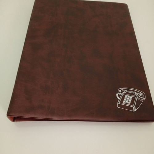 Telephone Directory organizer like new with hard leather cover