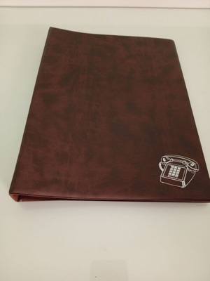 Telephone Directory organizer like new with hard leather cover