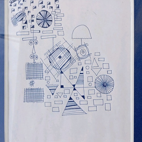 Ink drawing used, The Flags by Thodoros Katsanevas