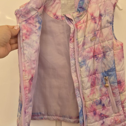 EbitA sleeveless jacket used, colorful, size 8