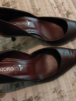 Giorgio pumps used, brown, size 38, stiletto heel