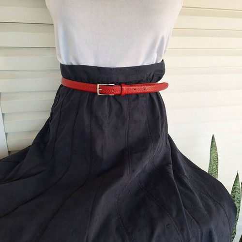 Per Una long black skirt new, size L 40 12, cotton embroidered
