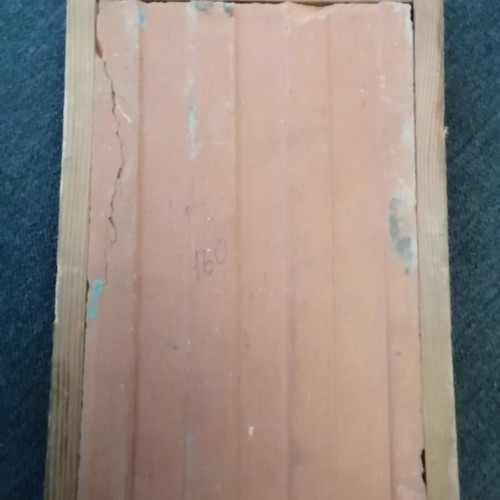 Ceramic tile with couple used, 30x10cm