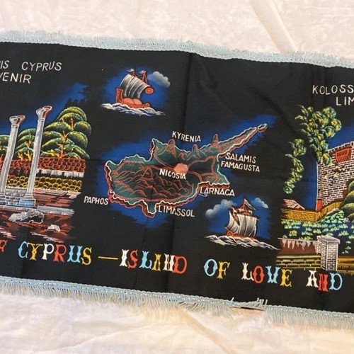 Cyprus Velvet Souvenir Tapestries and Cushion Covers Set of 9 New