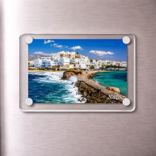 Acrylic fridge magnet 6x9cm – Naxos, Greek summer collection