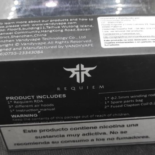Requiem RDA used 22mm hybrid atomizer by Vandy Vape