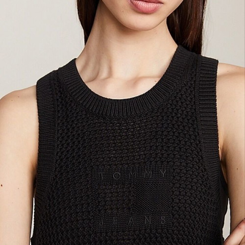 Tommy Hilfiger Sleeveless Knit Dress Black New