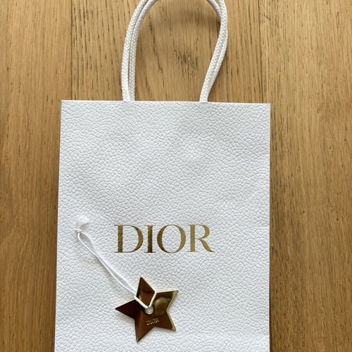 Dior paper bag with gold charm