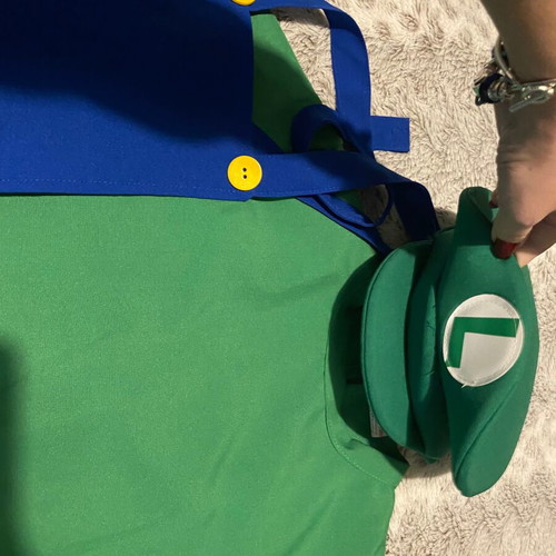 Luigi carnival costume for 8-9 years new