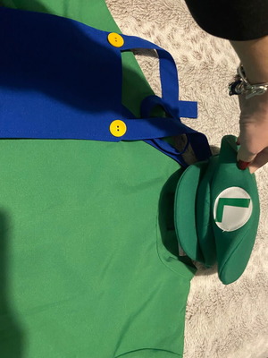 Luigi carnival costume for 8-9 years new