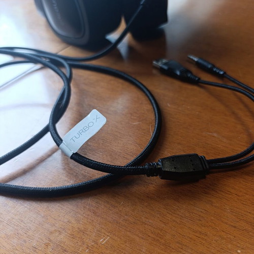 Turbo-X Erebus Gaming Headset wired, like new, black