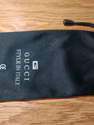 Gucci fabric glasses case like new, black