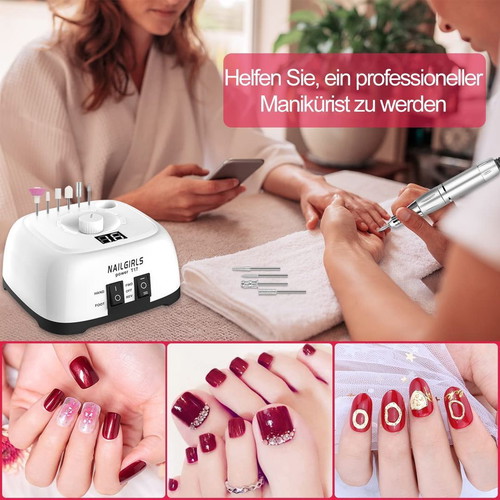 Electric Nail Drill with Pedal 35000 RPM Digital Display New