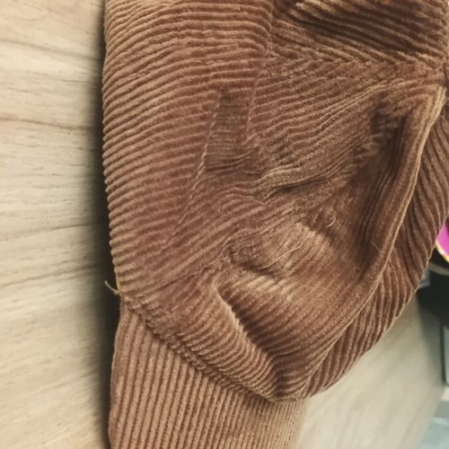Corduroy brown open hat like new, size 58