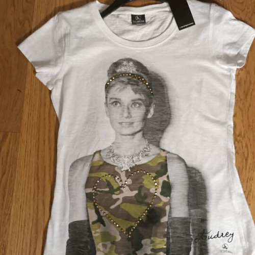 Audrey Hepburn short-sleeve t-shirt brand new with silver details