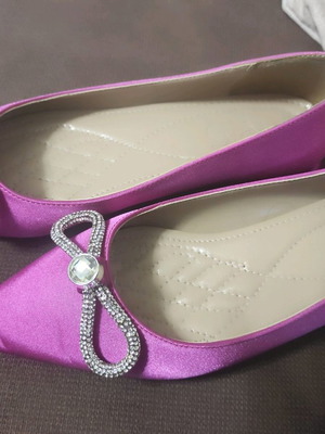 Μπαλαρίνες σατέν Iris luxury shoes 38 φούξια φορεμένες μια φορά