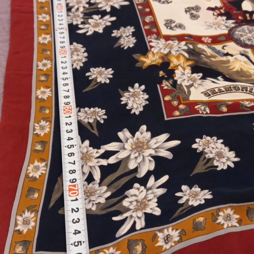 Ports d'Hiver Ski Club silk scarf, multicolor, 80x80 cm