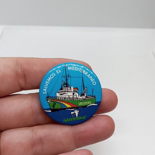 Значка Greenpeace "SALVEMOS EL MEDITERRANEO" като нова