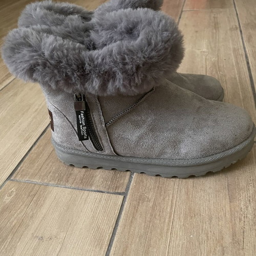 Winter ankle boots used, grey