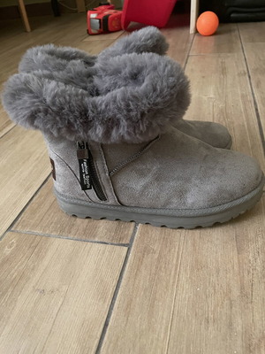 Winter ankle boots used, grey