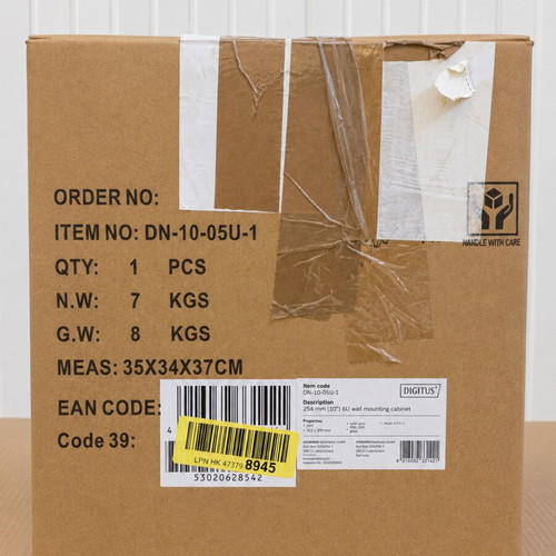 Digitus DN-10-05U-1 10" 6U Wall-Mount Rack Cabinet, open box