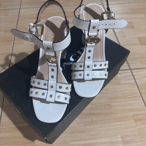 Coach beige sandals like new, leather, size 37.5-38