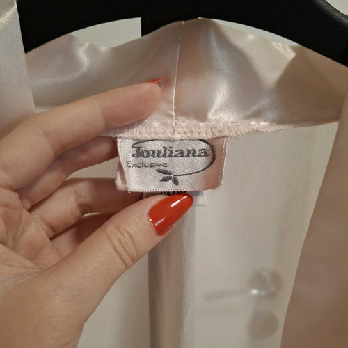 Nightgown transparent with embroidery like new, beige and pink, size S