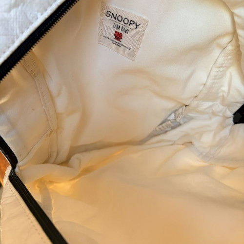 Snoopy kids backpack used, black and white