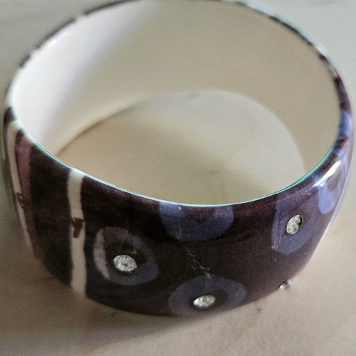 Desigual bracelet made of horn with rhinestones like new