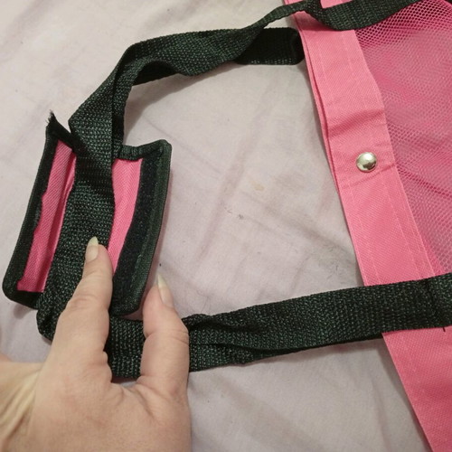 Shoulder beach bag like new with cooler pink