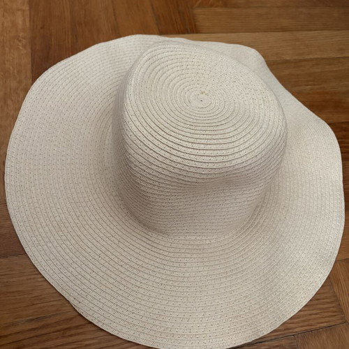 Straw hat like new, beige, one size