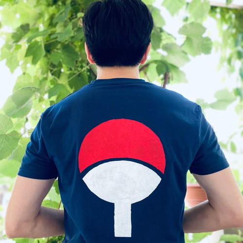 Handmade Uchiha T-shirt new, size M, blue