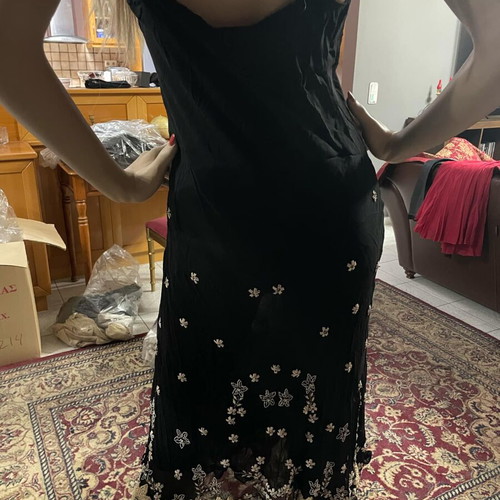 GF Ferre black dress with gold details