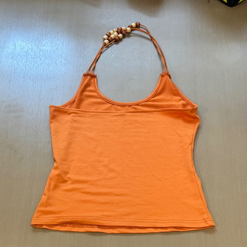 Shein orange top with decorative beads