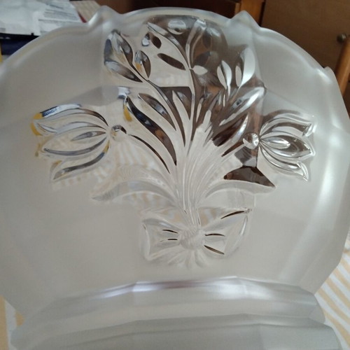 Vintage crystal large fruit bowl new