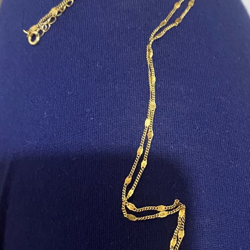 Gold Evil Eye Amulet Necklace with Turquoise Center Charm used