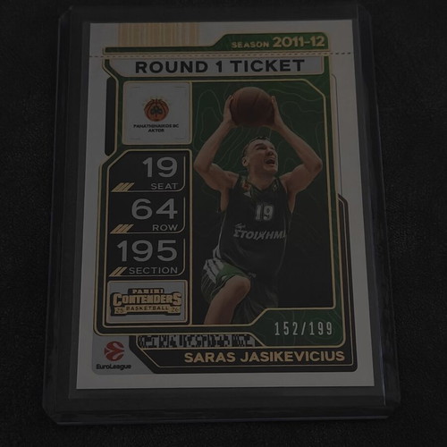 Saras Jasikevicius Round 1 Ticket Panini Contenders EuroLeague 2025-26 like new