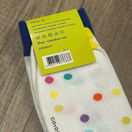 Coton Doux Socks with Designs New (42-46) 80% Cotton