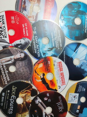 DVD movies, series and documentaries used, pack of 60
