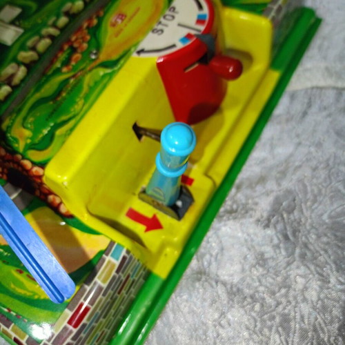 Biller helicopter air rescue vintage toy used with lithographed box from 1960