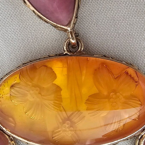 Vintage necklace and earrings used, branded Duri and Monet