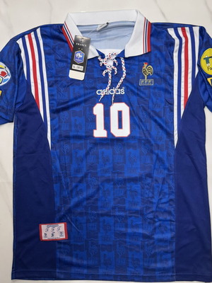Ρετρό φανέλα adidas Εθνικής Γαλλίας 1996 Zinedine Zidane, XL