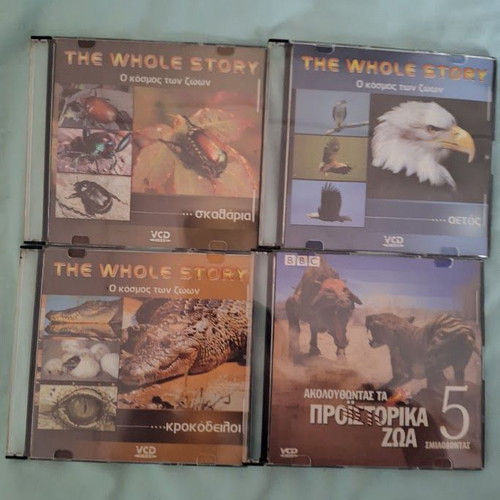 12 Vcd documentaries like new with Greek subtitles